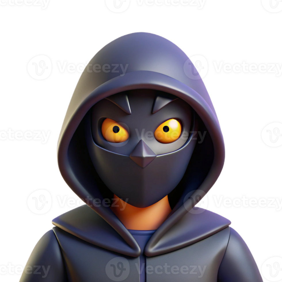 impressive abstract 3D Render Mysterious Hooded Figure genuine png