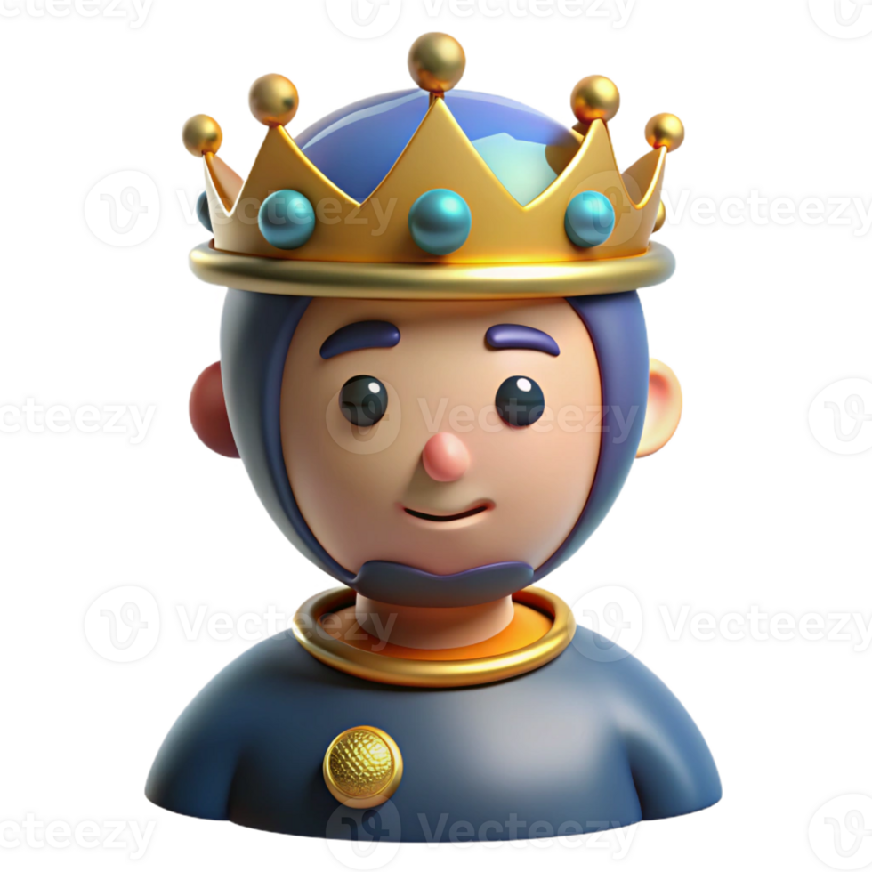 wonderful classic 3D Cartoon King Illustration exclusive png