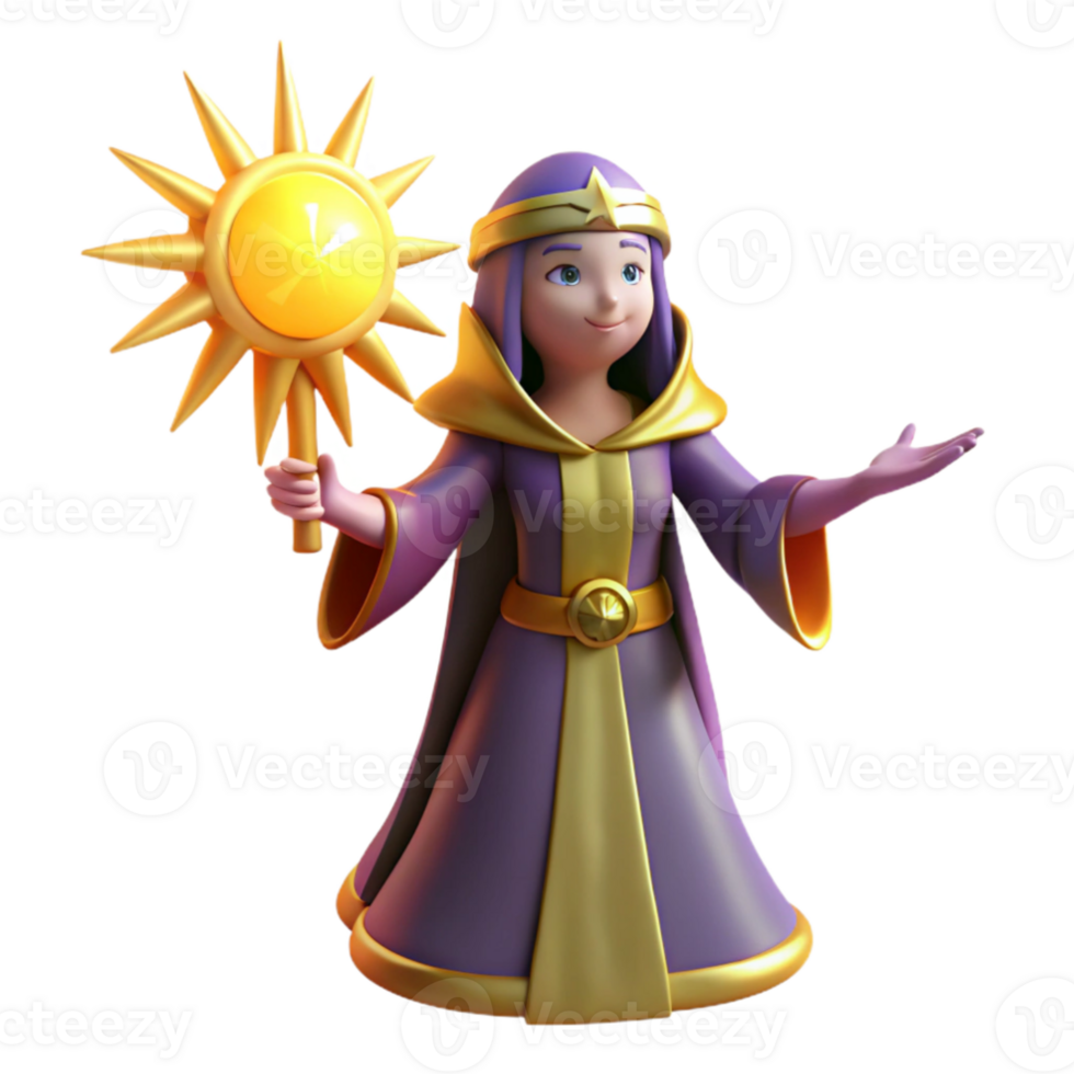 serene classic 3D Render of a Fantasy Queen high resolution png