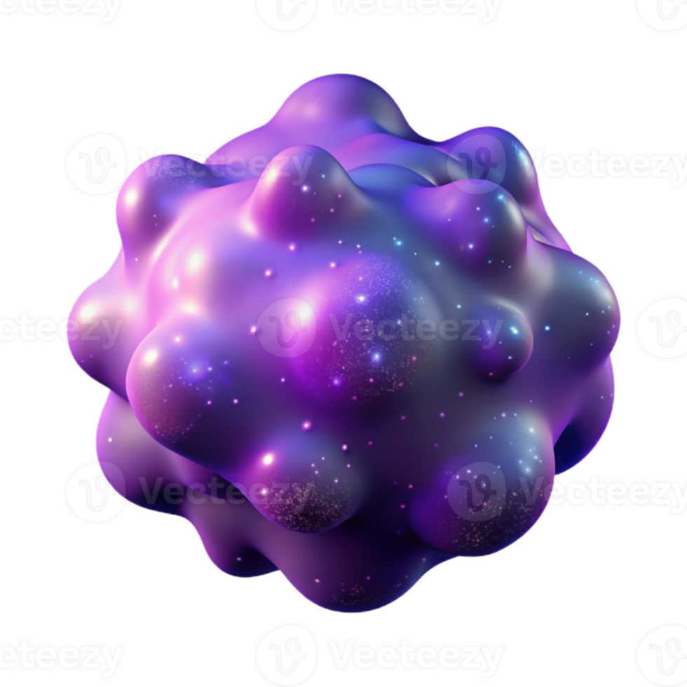impressive abstract 3D Abstract Purple Galaxy Blob high quality png