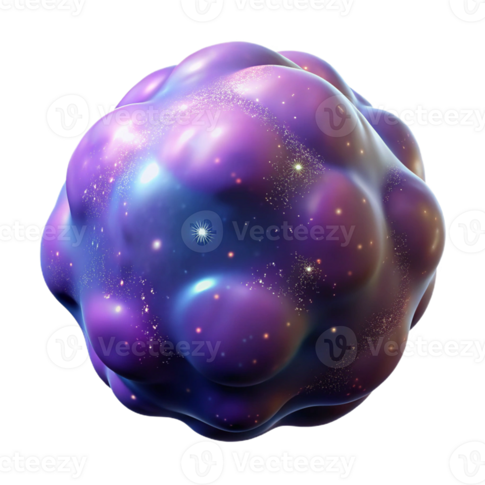 beautiful abstract Cosmic Cell 3D Render high quality png