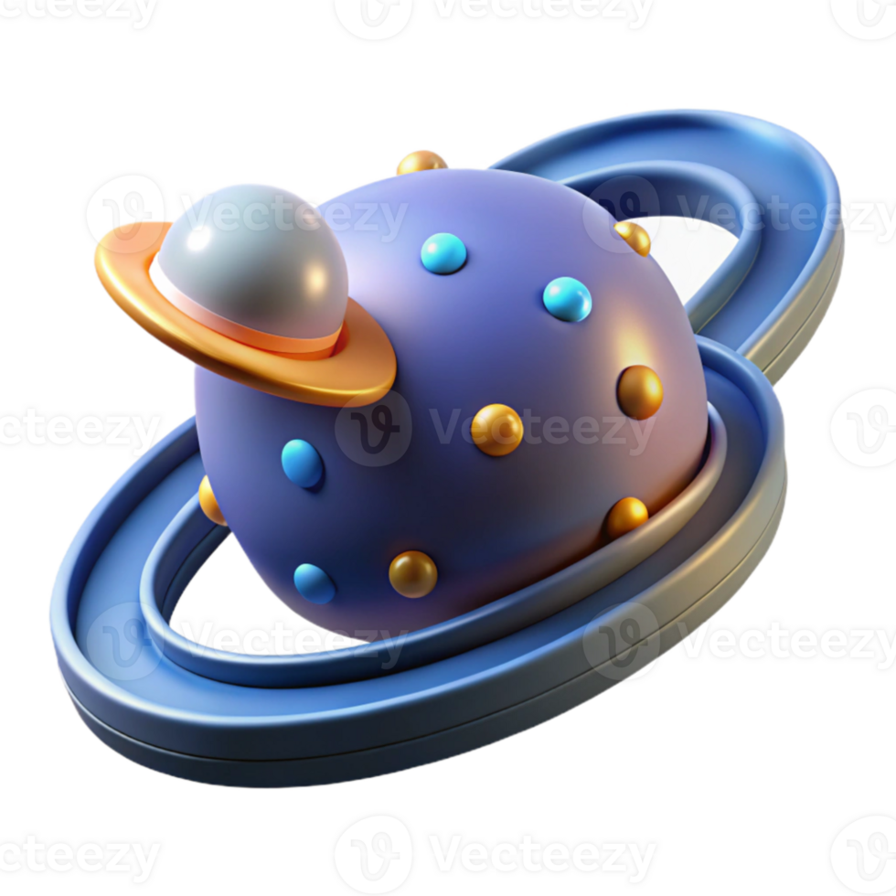 magnificent modern 3D Render Colorful Planet Illustration exclusive png