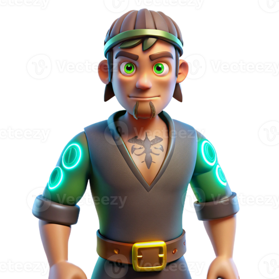 extraordinary rustic 3D Cartoon Male Character Render high quality png