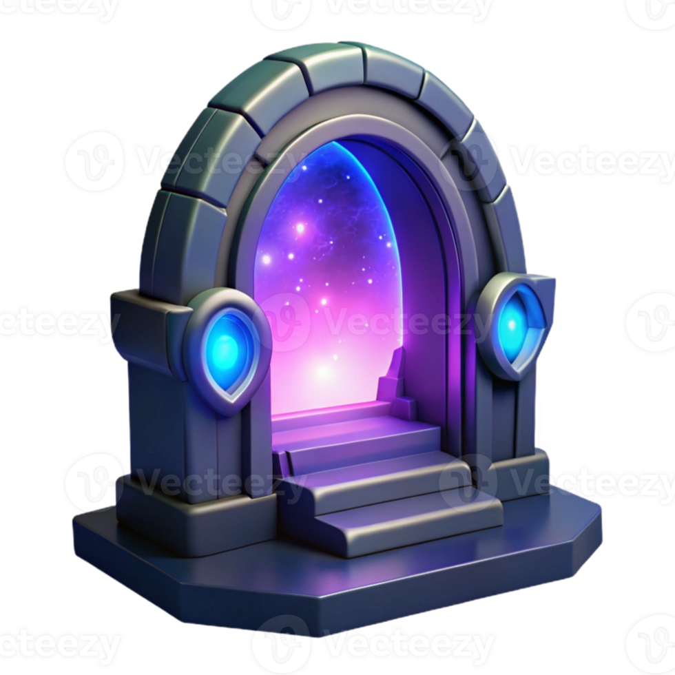 elegant artistic 3D Render Magical Portal Illustration premium png