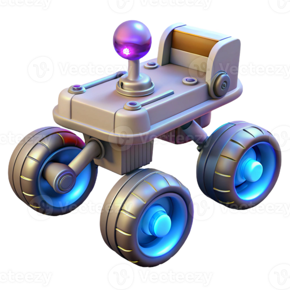 extraordinary abstract Futuristic 3D Render of a Robotic Rover authentic png