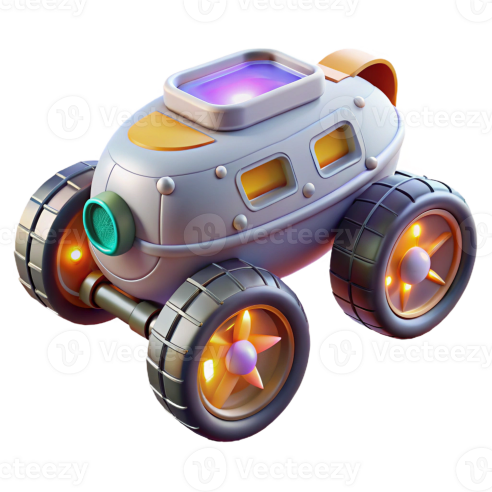 extraordinary traditional Futuristic 3D Render of a Toy Vehicle professional png
