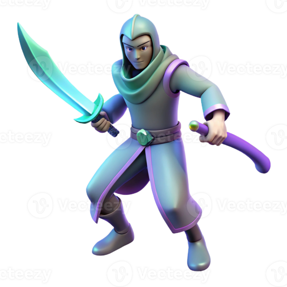 extraordinary traditional 3D Render Fantasy Warrior high quality png