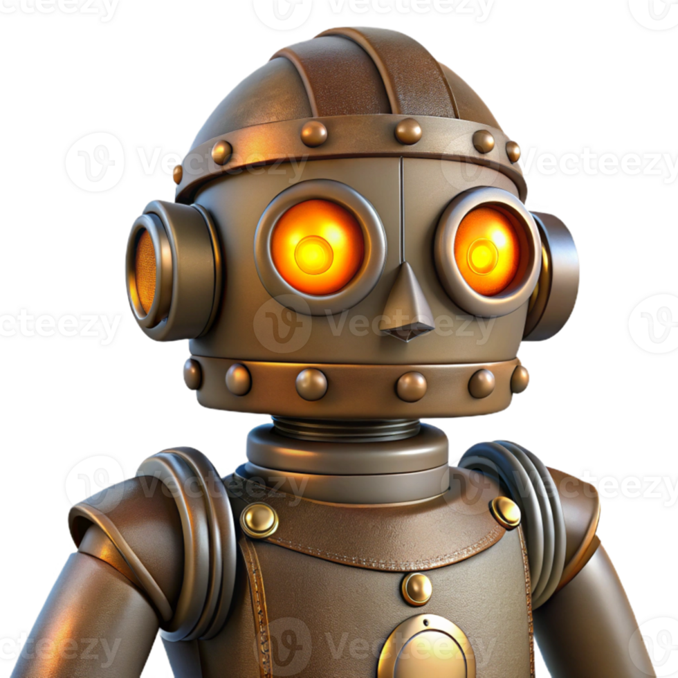 stunning abstract 3D Render of Retro Robot exclusive png