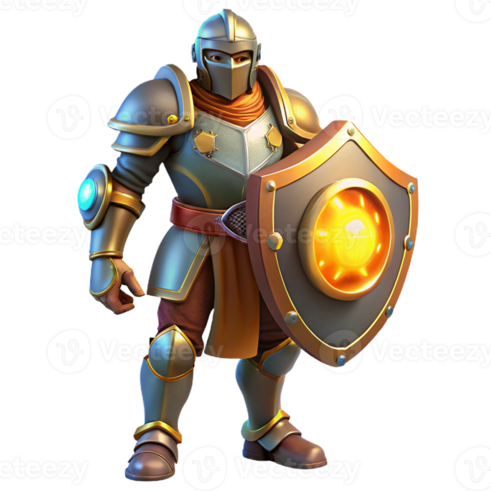 magnificent rustic 3D Render Sun Knight Fantasy Illustration high resolution png
