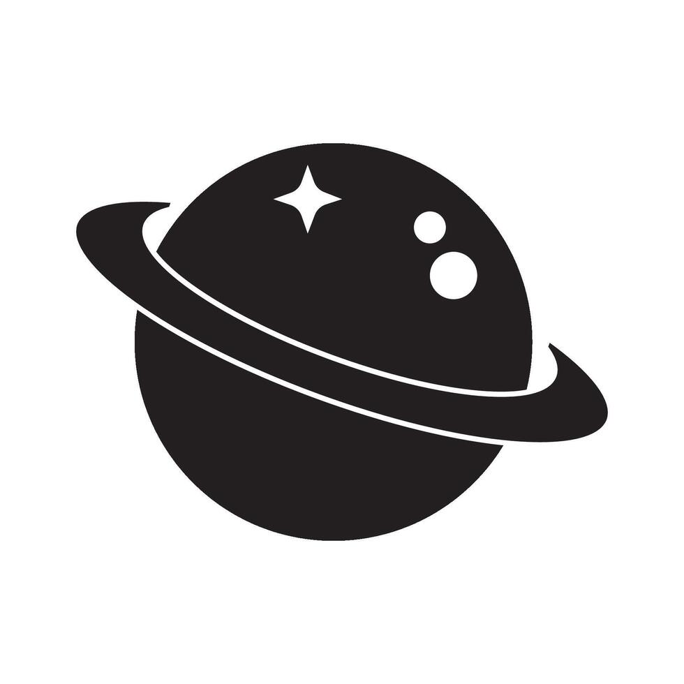 space planet icon illustration design template vector