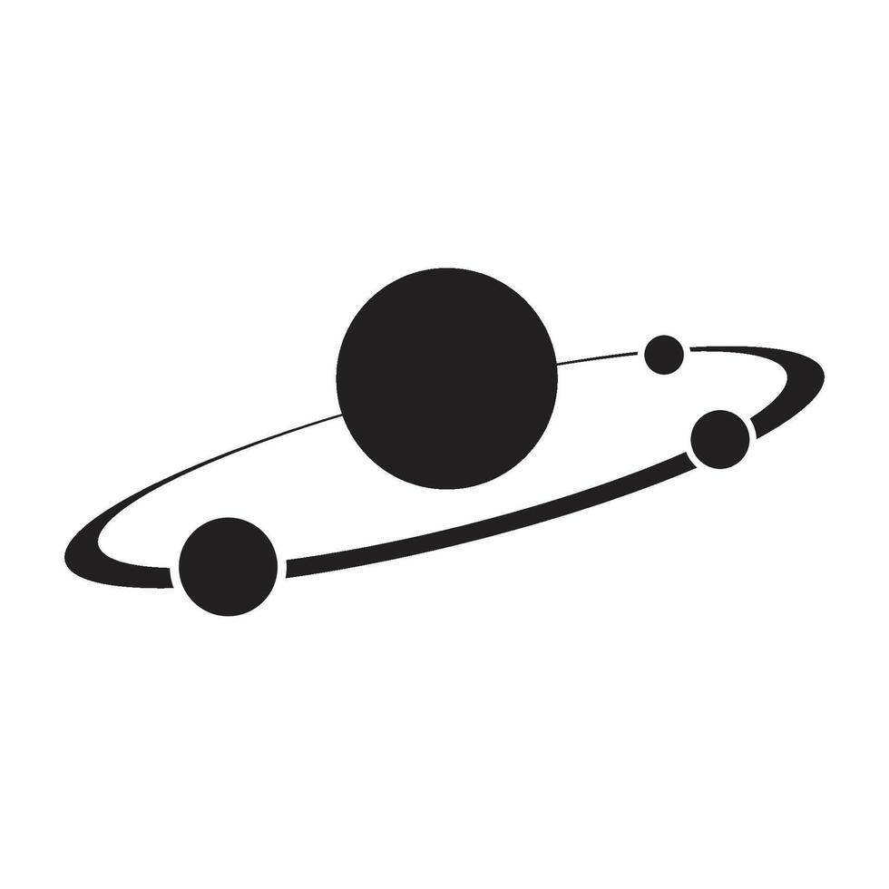 solar system planets icon illustration design template vector