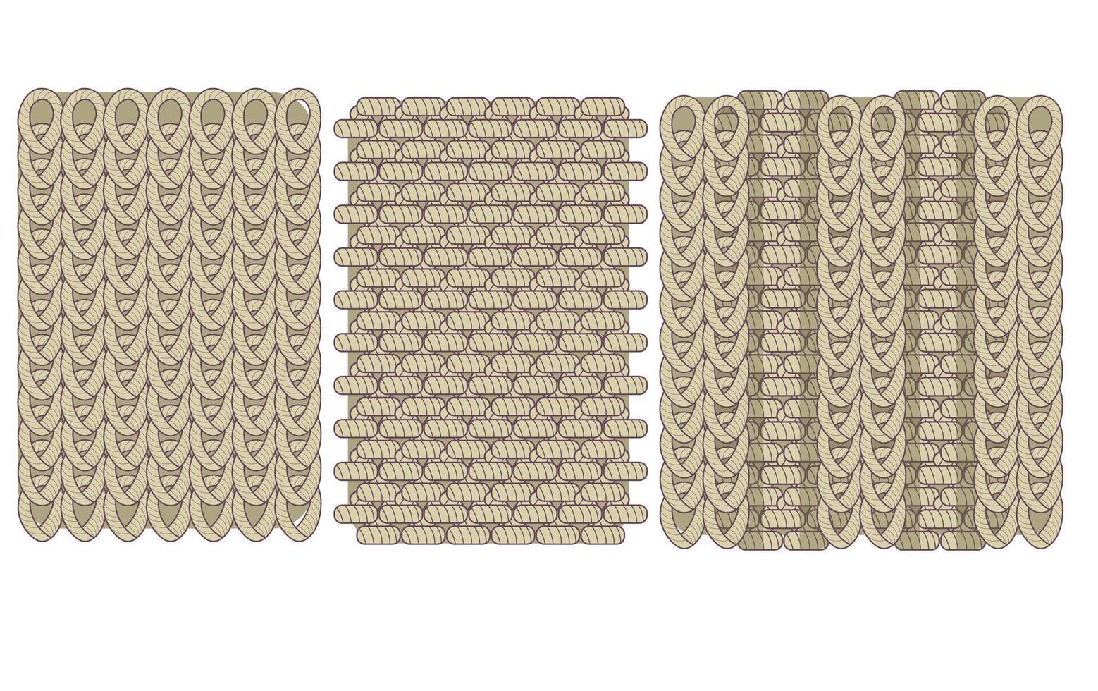 knitting process knit yarn handmade wool vector