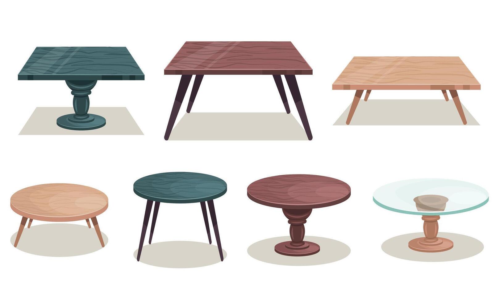 interior table set glass table room vector