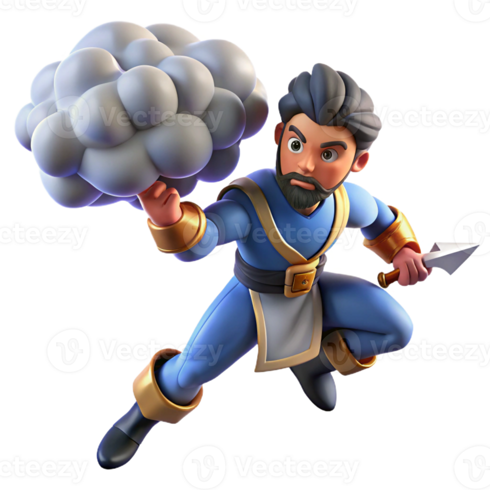 serene abstract 3D Cartoon Character Illustration authentic png