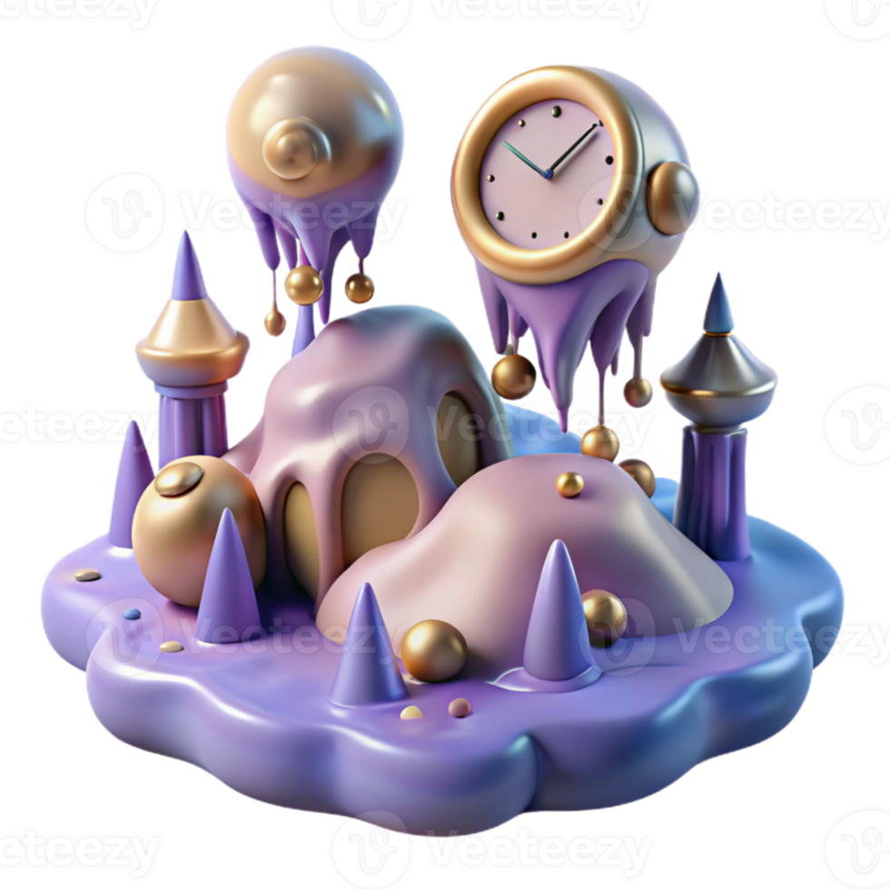 impressive traditional Whimsical 3D Render of a Candy Land high quality png