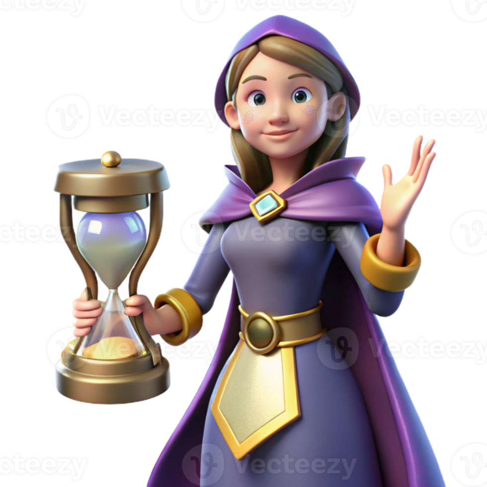 wonderful contemporary 3D Render of a Fantasy Woman with Hourglass genuine png