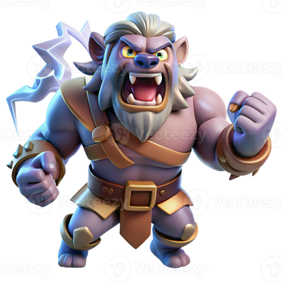 impressive abstract Powerful 3D Render of a Fantasy Warrior 4K png