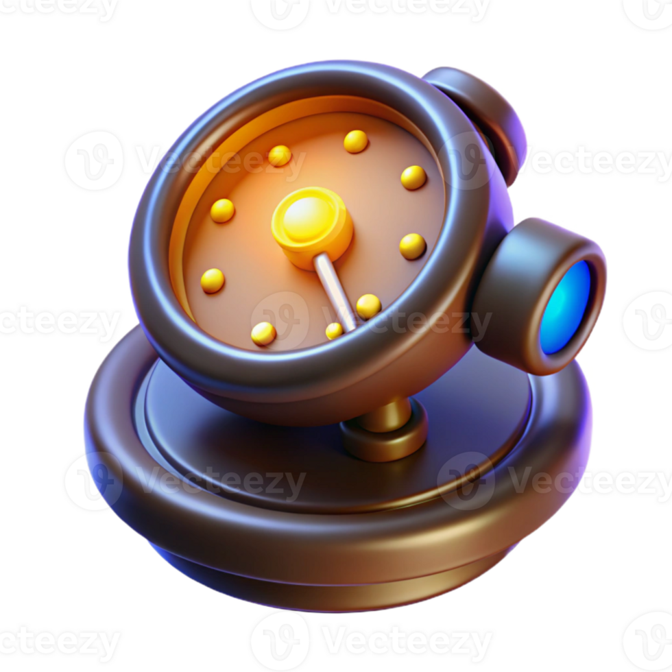 serene minimalist 3D Render of a Stylish Gauge exclusive png
