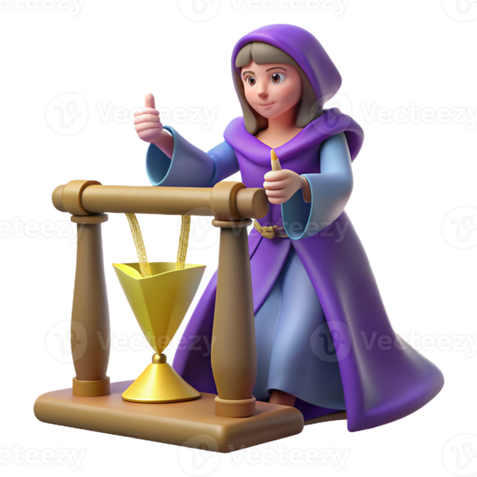 impressive modern 3D Render of a Young Mage professional png