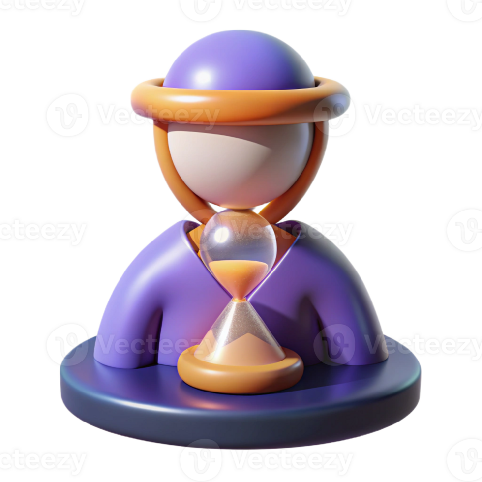 extraordinary creative 3D Render Time Management Icon 4K png