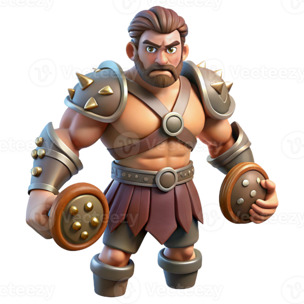 extraordinary contemporary Powerful Gladiator 3D Render original png