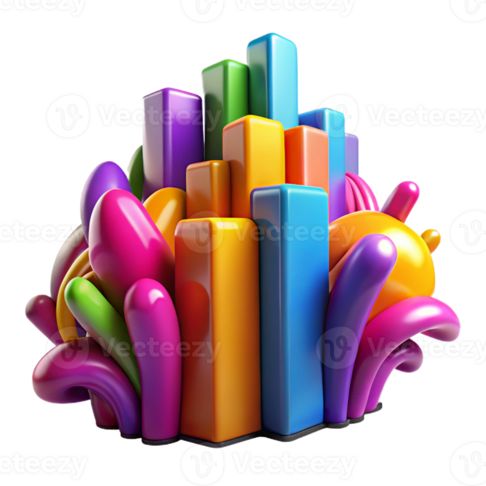 dramatic traditional Colorful 3D Abstract Background professional png
