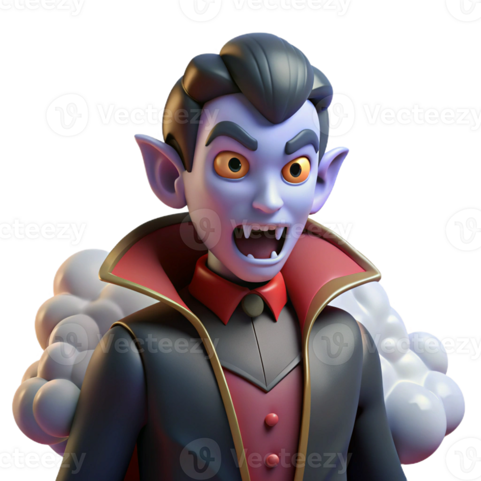 wonderful abstract 3D Cartoon Vampire Illustration genuine png