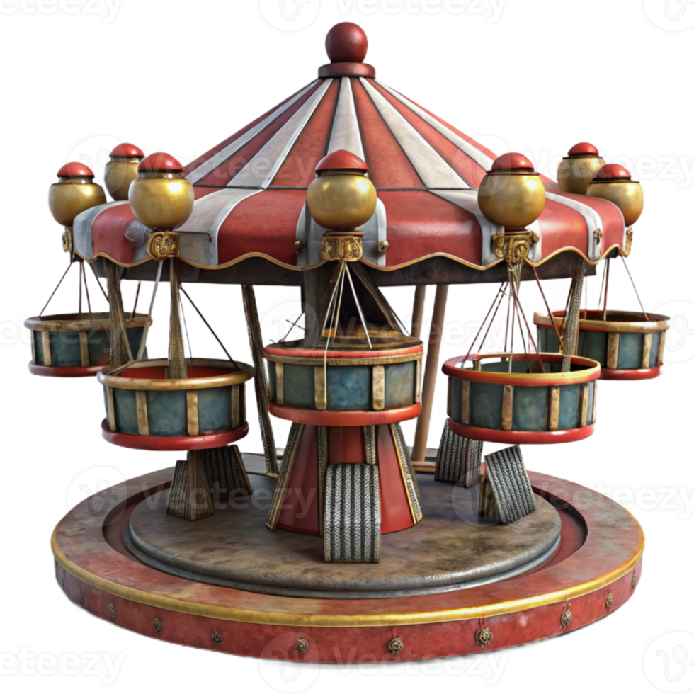 stunning artistic Vintage Carousel 3D Model authentic png