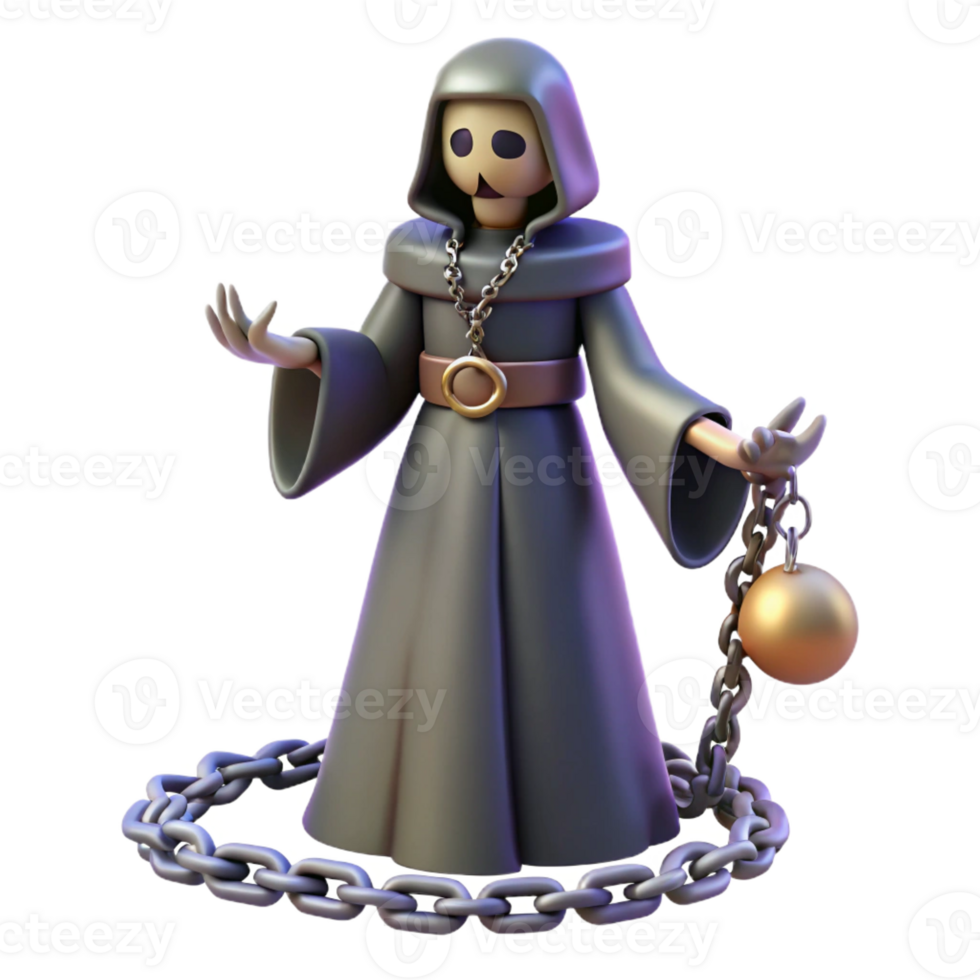 beautiful creative 3D Render of a Dark Hooded Figure original png