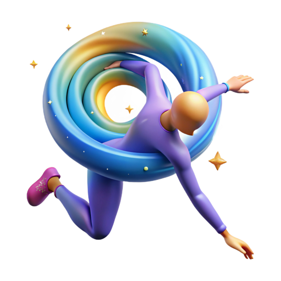 wonderful creative Cosmic Dreams A 3D Journey Through Nebula Swirls original png