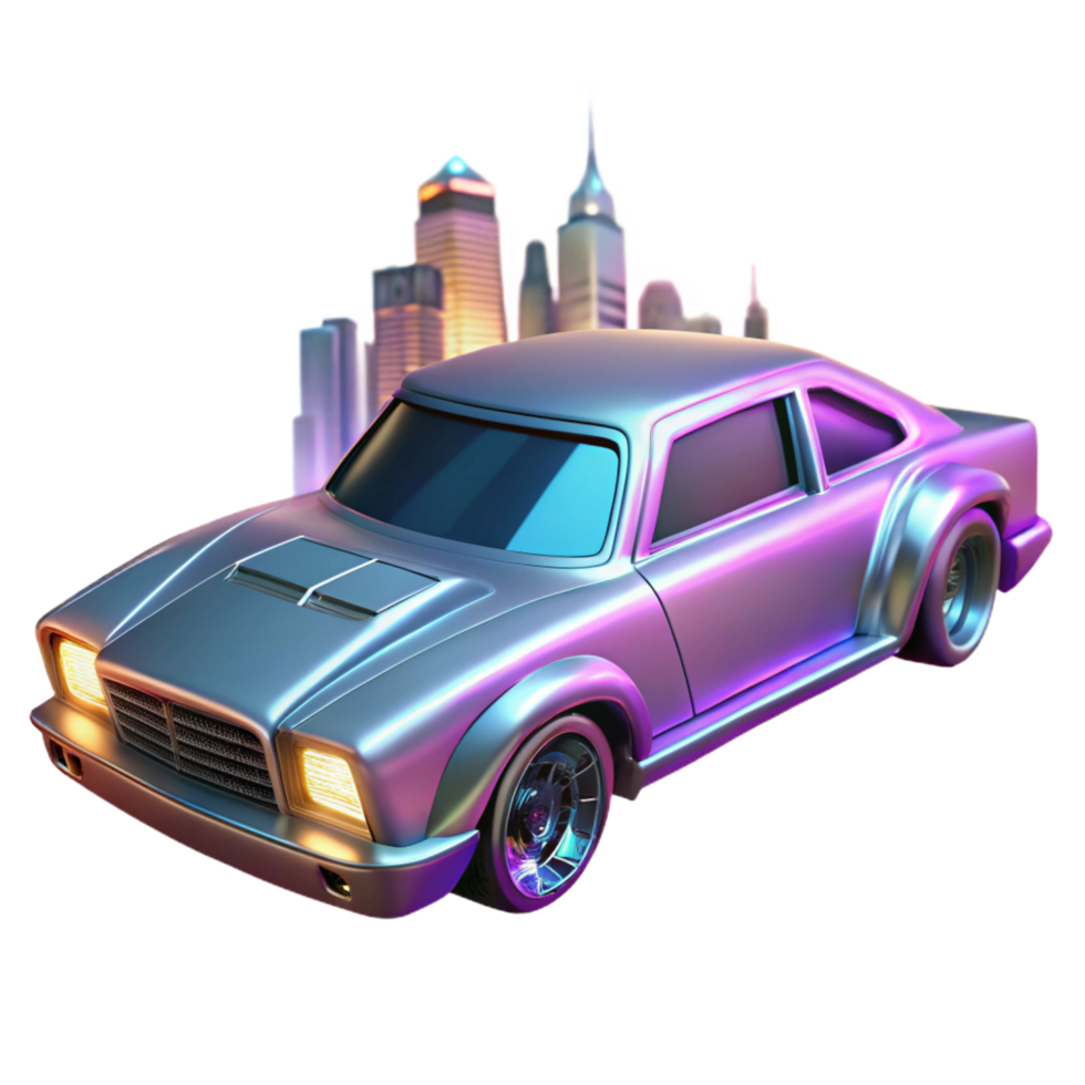 magnificent modern Retro City Cruiser A Futuristic Classic Car Design 4K png