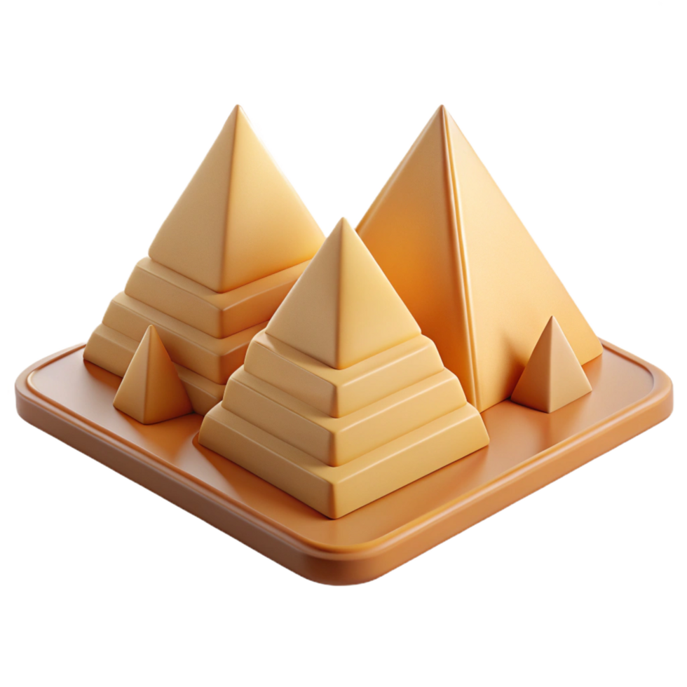 serene traditional 3D Model of Step Pyramids Ancient Structures authentic png