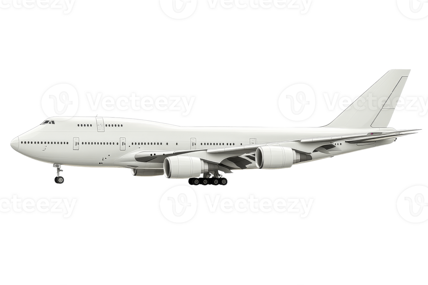 White plane ready for takeoff png