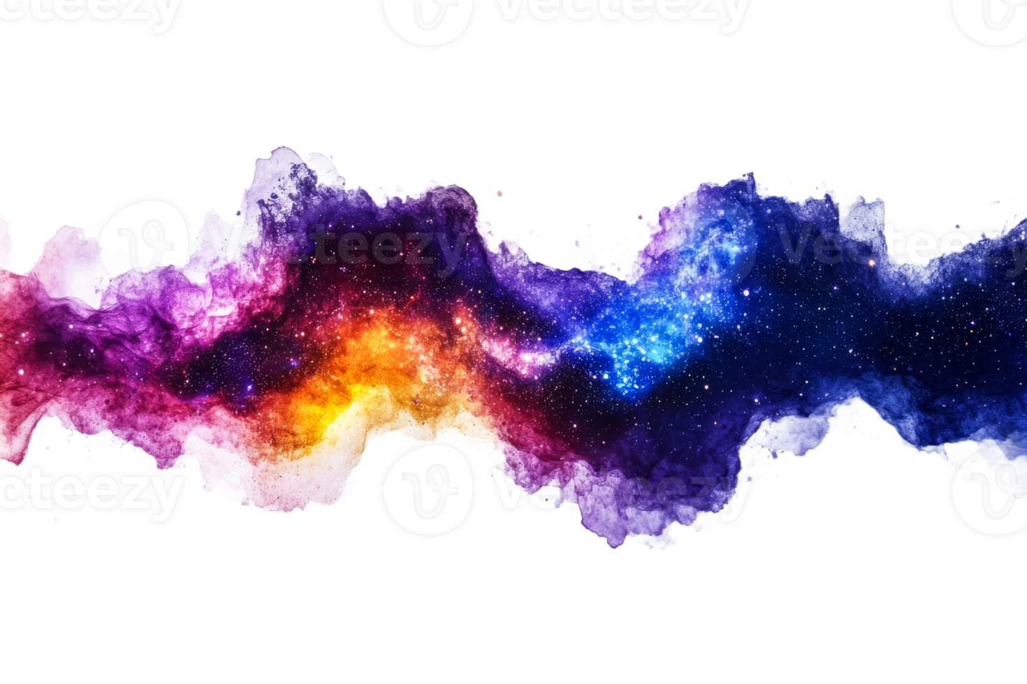 Colorful cosmic nebula in deep space view png