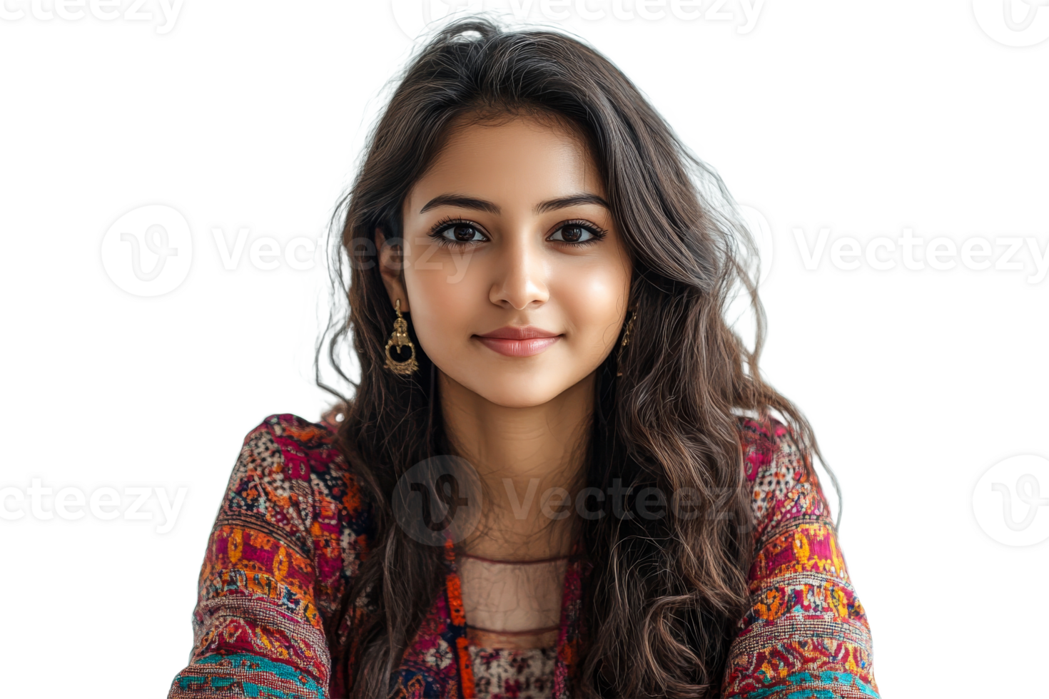 Captivating portrait of a smiling young woman png