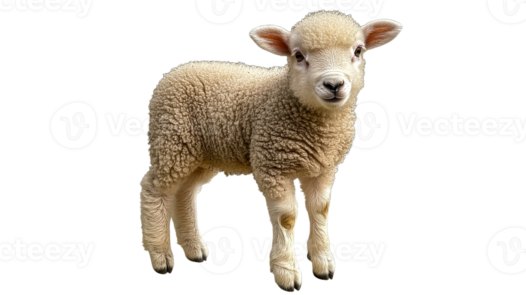 Spring lamb on white background png