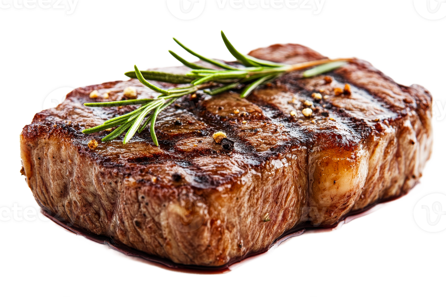 Delicious grilled steak garnished with herbs png