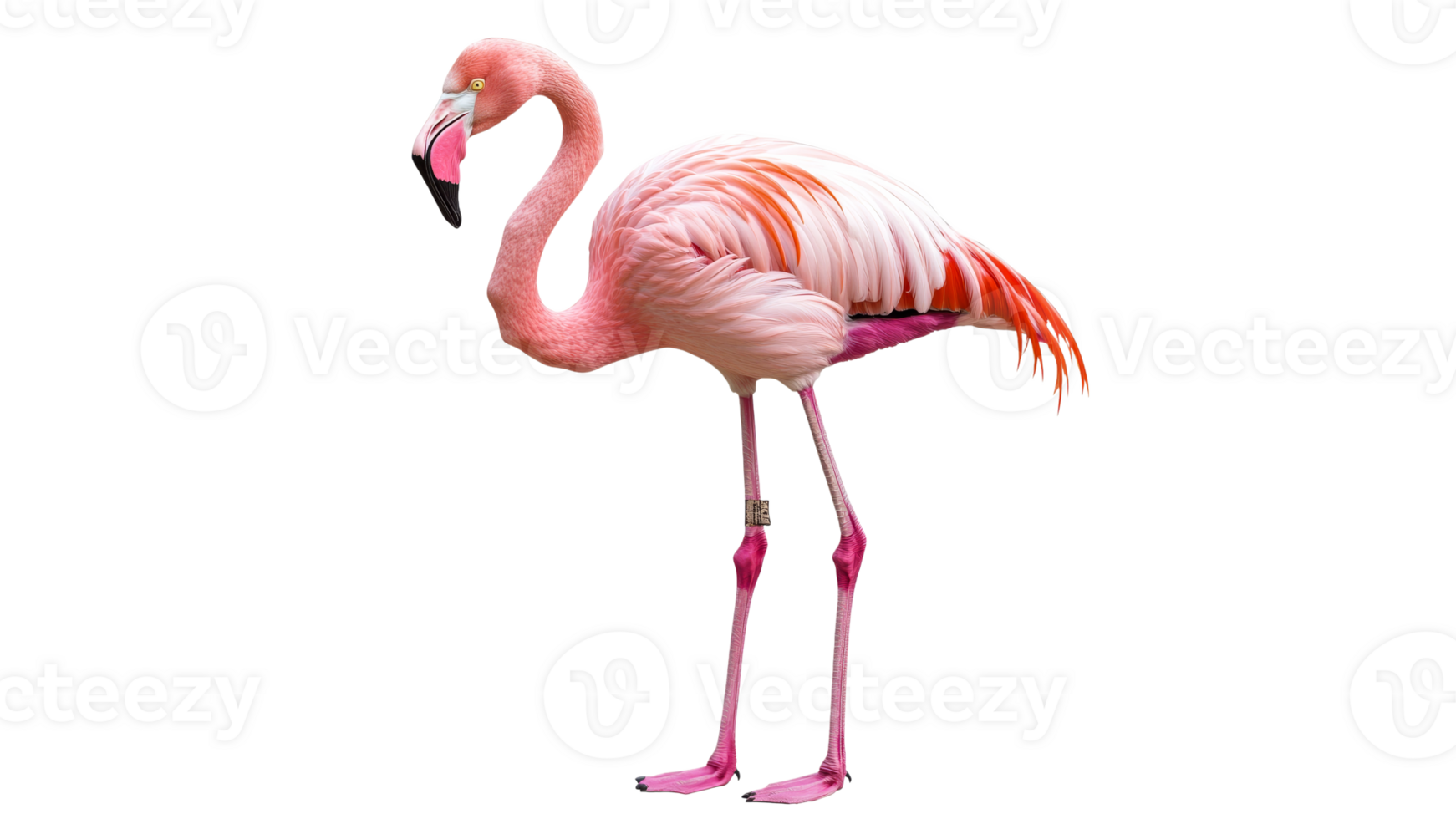 Flamingo standing gracefully on one leg png