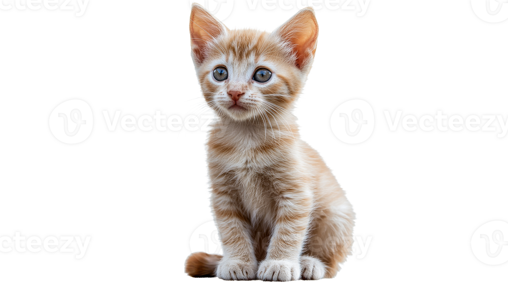 Curious orange kitten exploring its surroundings png