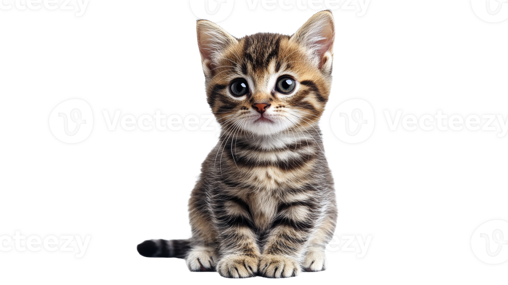 Cute kitten gazes curiously in bright setting png