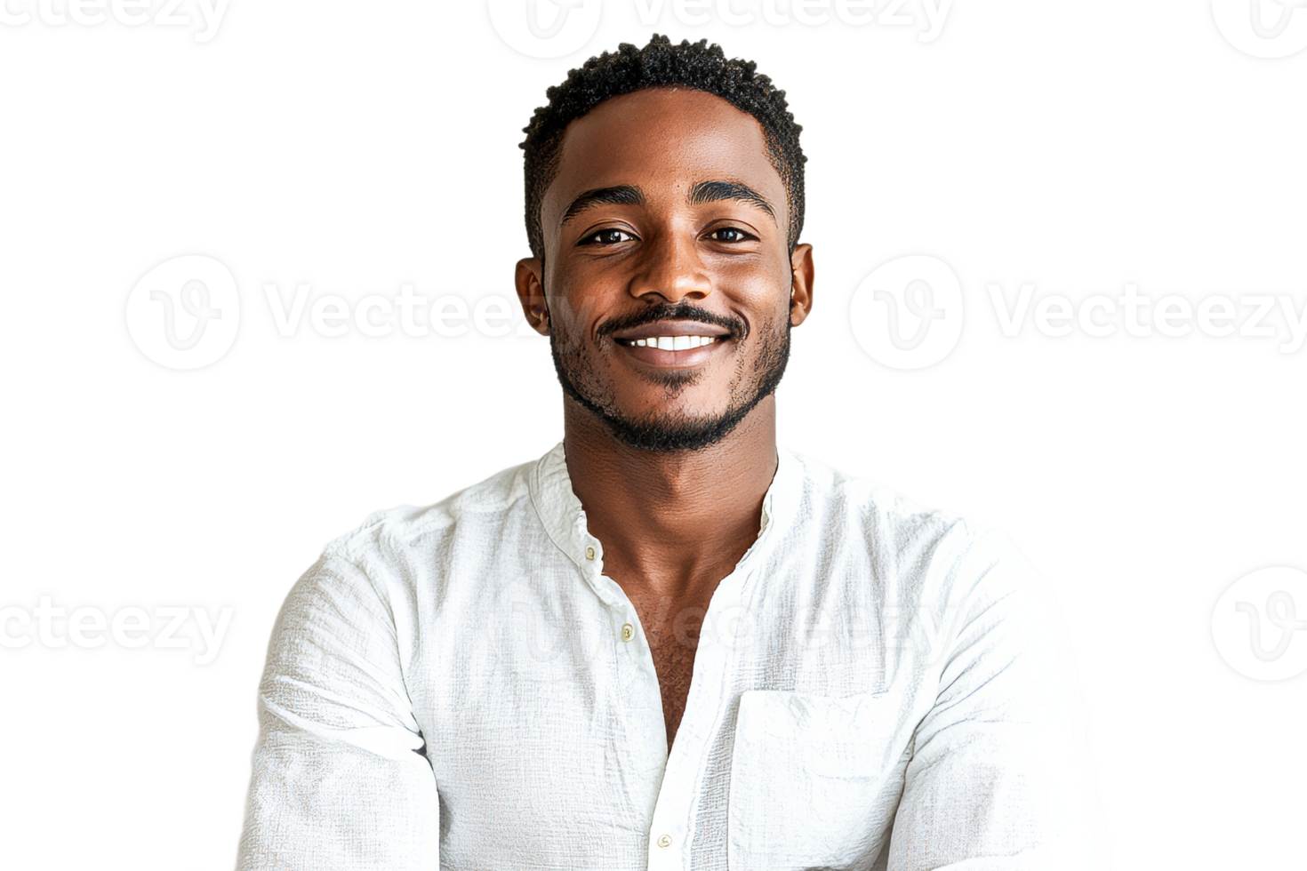 Confident man in casual shirt smiling png