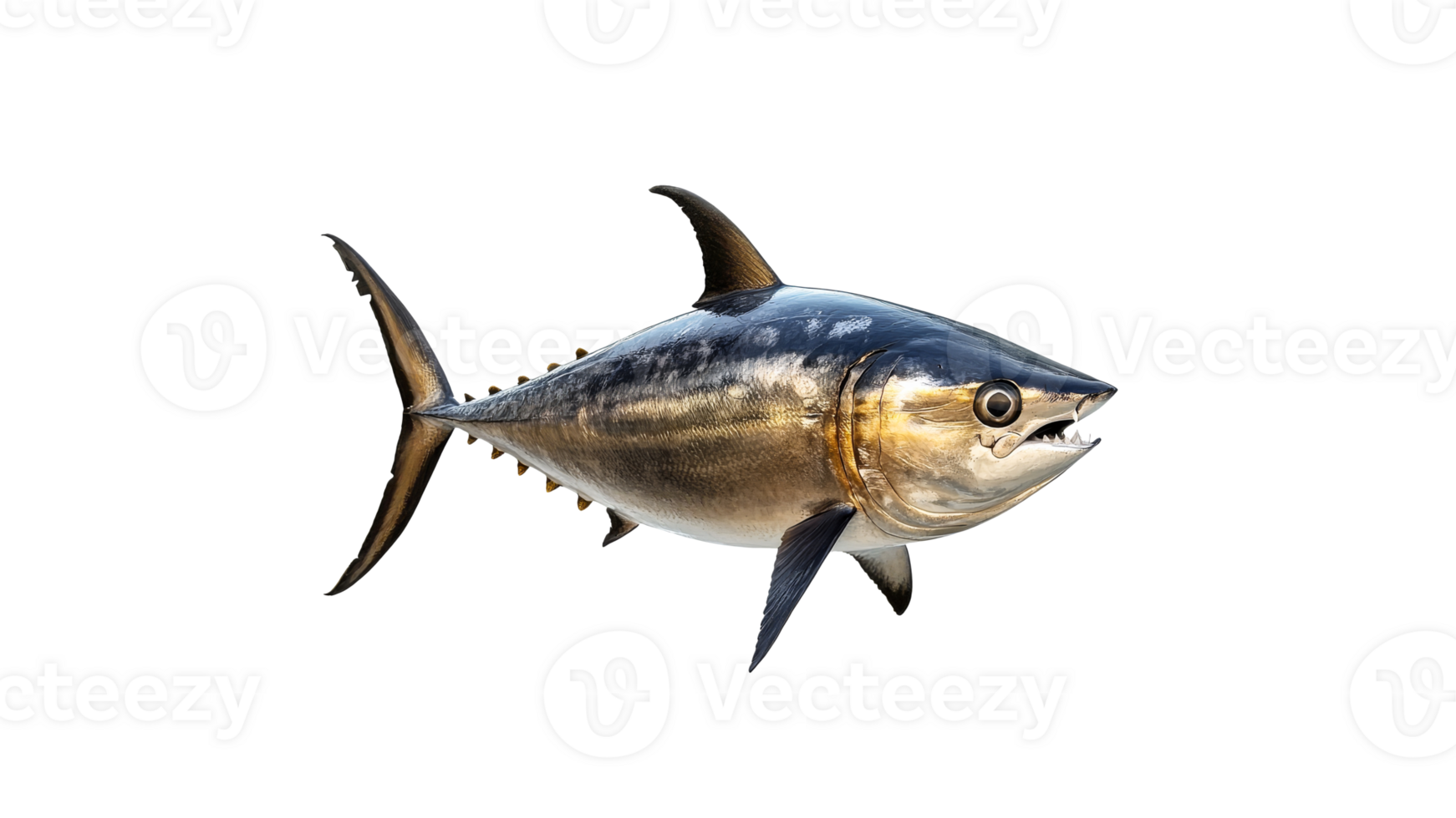 Swimming tuna fish in a clean blue backdrop png