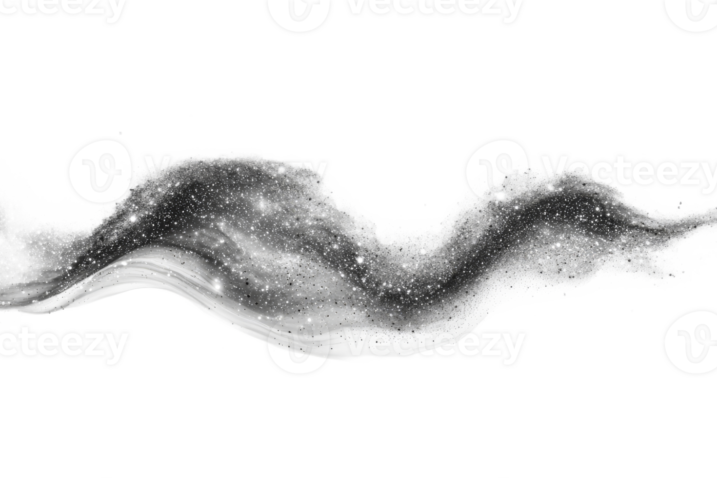 Sparkling black and white swirl png