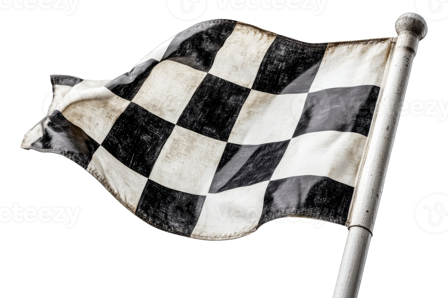 Racing flag waving at the finish line during event png
