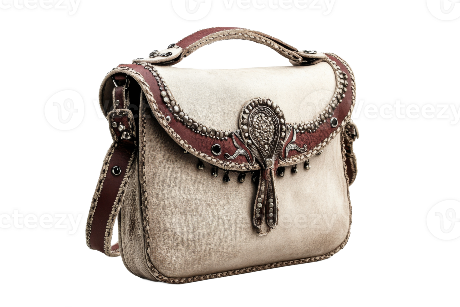 Chic handbag with detailed design png