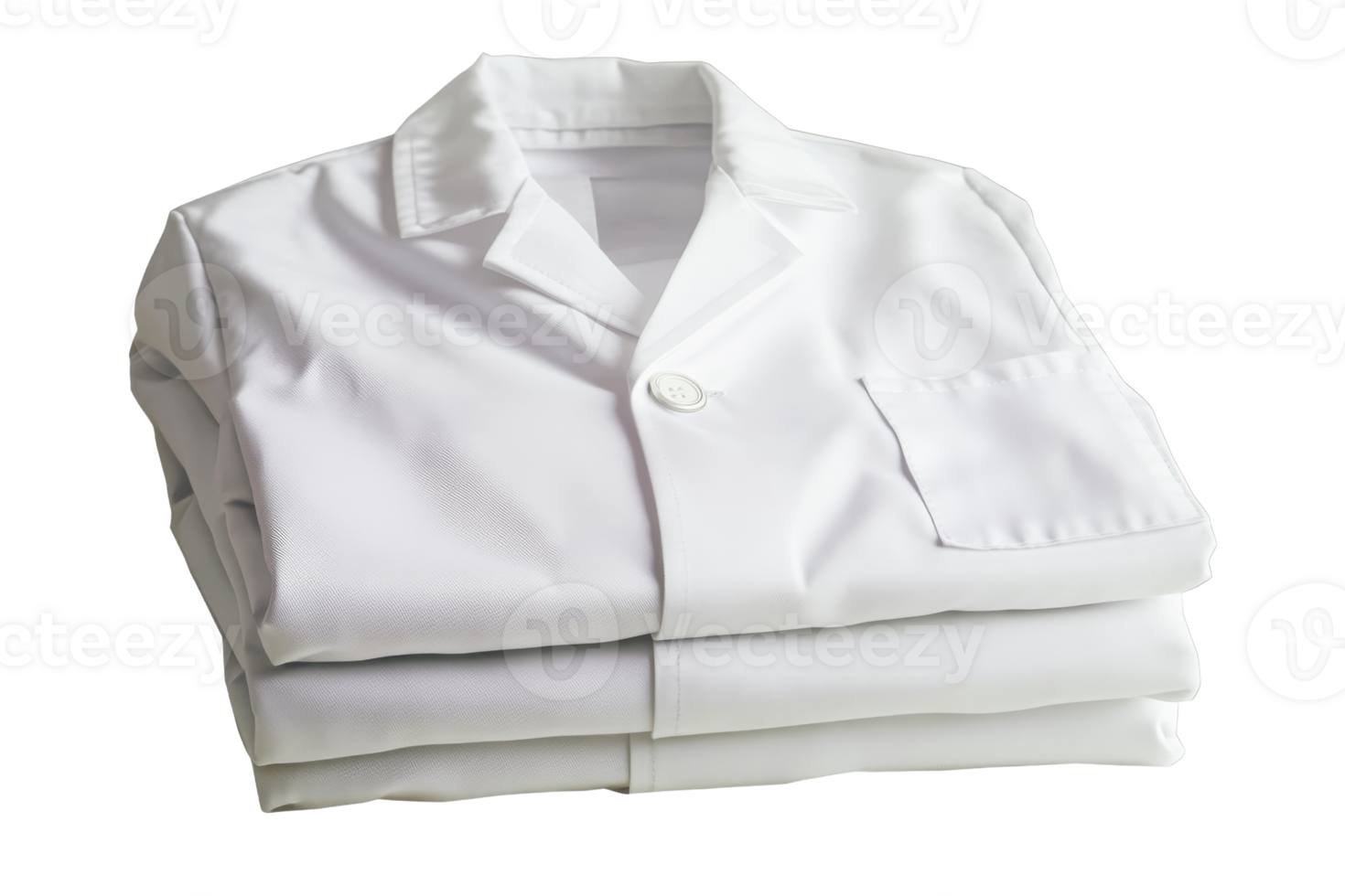 White lab coats stacked neatly for professionals png