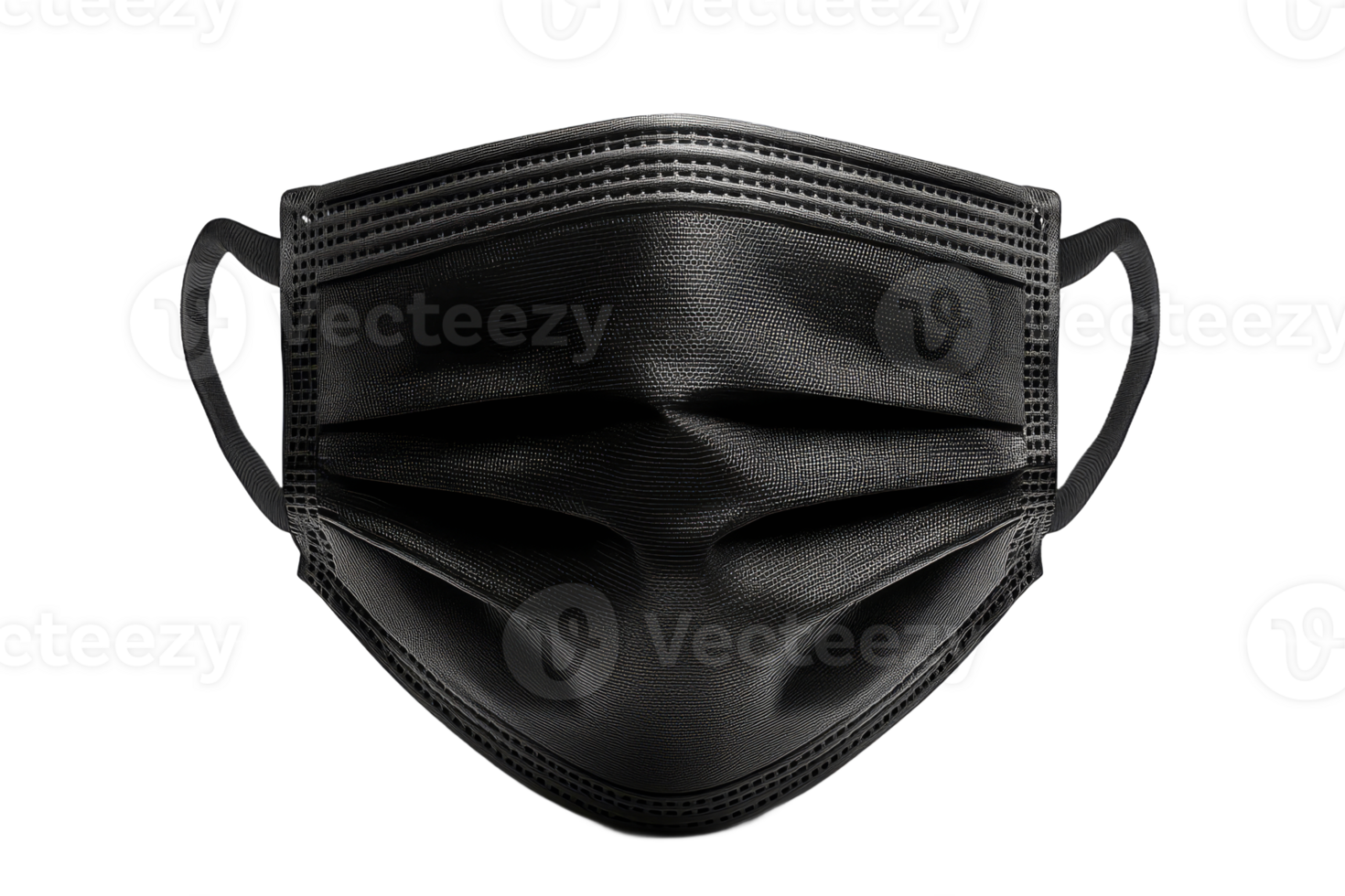 Black face mask on a white background png