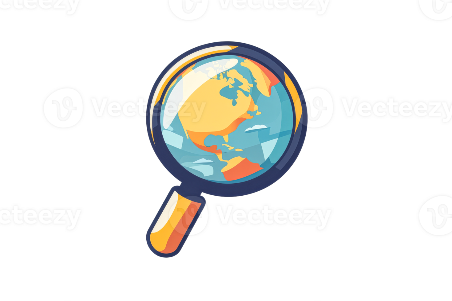 Exploring the world through a magnifying lens png