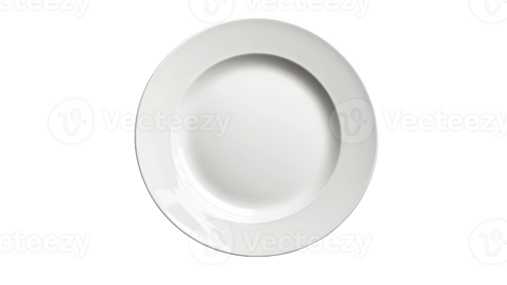 Clean, empty white plate ready for serving food png
