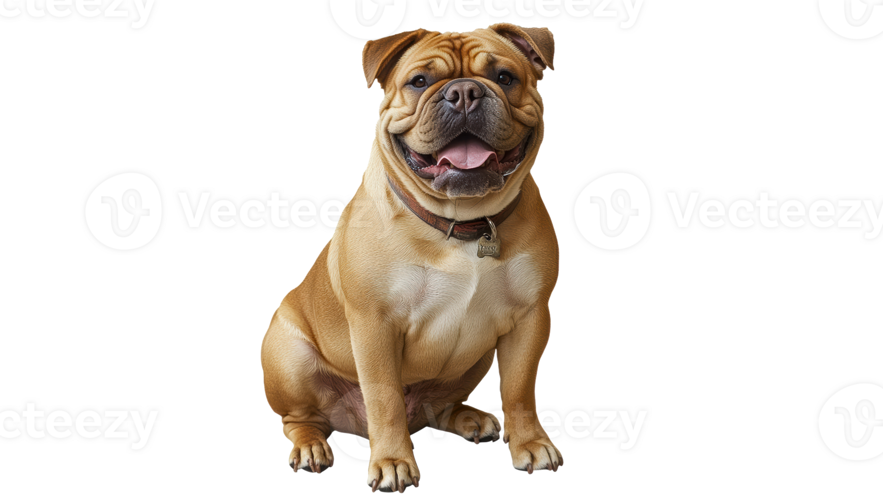 Happy dog poses for a cheerful portrait indoors png